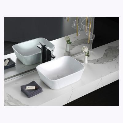 China New Product Bathroom Ware Modern Sanitary Ware Rectangle Deep Ceramic Basin Sink for sale