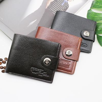 China Wholesale Waterproof Wallet Men's Fashion Student Card Bag Short Double for sale