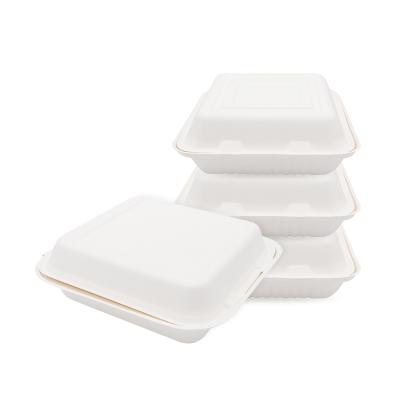 China Minimalist Guaranteed Quality Tableware Bento Pulp Lunch Box Degradable Disposable Food Container for sale