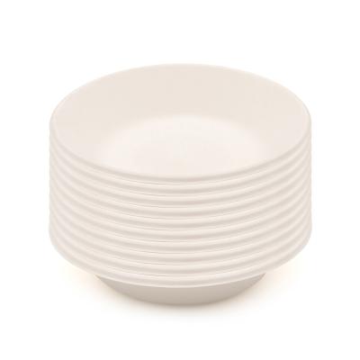 China Excellent Sales Solid Color Minimalist Paper Tableware Eco Degradable Tableware Disposable Paper Plate for sale