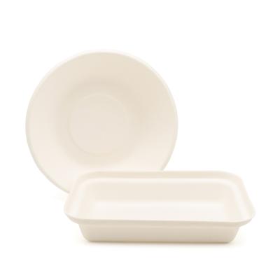 China Minimalist Guaranteed Disposable Quality Disposable Tableware Solid Color Paper Plate Biodegradable Raw Material for sale