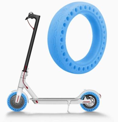 China M365 Rubber 8.5 Inch Luminous Honeycomb Solid Tire Scooter Tire Wheel Spare Rubber Scooter Spare Parts for sale