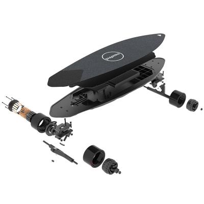 China Double Drive Wheels Adult Longboard Hub Motor Electric Skateboard for sale