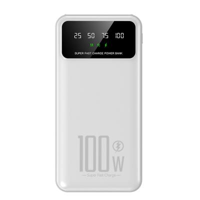 China 100W 10000mAh Cell Phone Power Bank 66W  LED Power Bank With 2A Overcharge Protection for sale