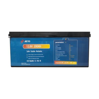 China RV LiFePO4 Battery 12V 200Ah Deep Cycle Battery Energy Storage Battery 510*230*220 mm for sale