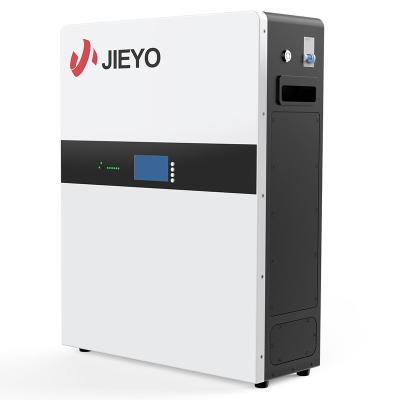 China Jieyo Factory Powerwall Lifepo4 Grid Battery Pack 48V 51.2V 5KW 10KW Solar System Energy Storage Hybrid Home Systems 100Ah for sale