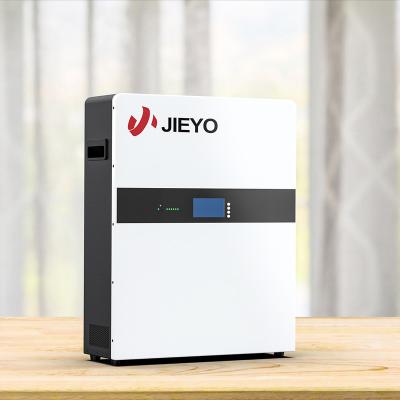 China Jieyo Manufacturer Wall Mounted Home Use Smart BMS Lifepo 4 100Ah 150Ah 200Ah Off Grid Battery Solar Power System 150AH for sale