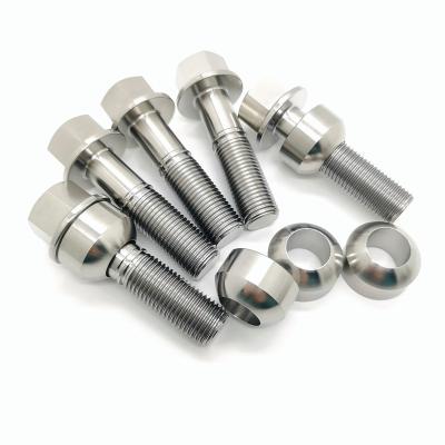 China High Quality Titanium Alloy Freewheel Hubs Bolt Auto Use Gr5 Titanium Wheel Nuts M14*1.25/1.5*29 For Automobile for sale