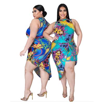 China Wholesale 2021 viable plus size dress fashion style tight dress plus size summer dress for sale