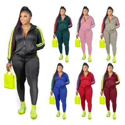 China Wholesale Viable Plus Size Women Clothing Tracksuit For Ladies Womens Two Piece Fashion Casual Suit for sale