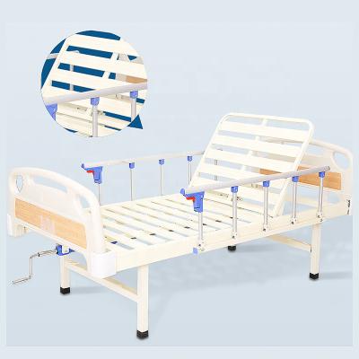 China Hot Selling Older Hospital Equipment 1 Crank 2 Crank Manual Medical Hospital Nursing Bed For Clinic Hospital Home for sale