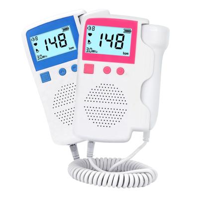 China Prenatal Prenatal Portable Fetal Monitor Baby Fetal Doppler Detector Heart Rate Pregnant Women LCD Display Woman Use Fetal Desire Baby Monitor for sale