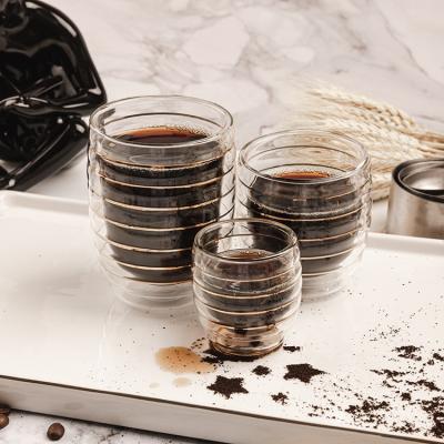 China New Design Double Wall Tea Cups Water Sustainable Eco Friendly Glass Cup Reusable Coffee Cup Glass for sale