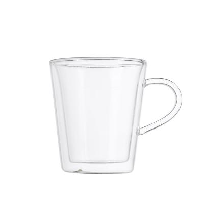 China High Quality Thermo Viable Latte Mug Cappuccino Glass Double Wall Shock Insulated Glass Espresso Cups for sale