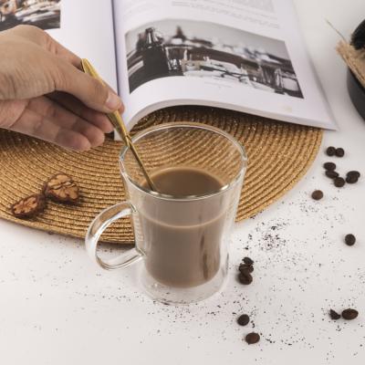 China Viable Glass Mug With Best Selling 270ml Glass Cup Single Handle Double Handle Glass Mug Design Glass Cup 270ml for sale