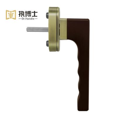 China Traditional Handle For Wooden Window Handle For Casement Door Soild Wood And Brass For Wooden Window for sale