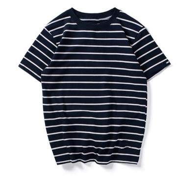 China Anti-pilling anti-pilling Fashion design good quality wholesale striped T-shirt for sale