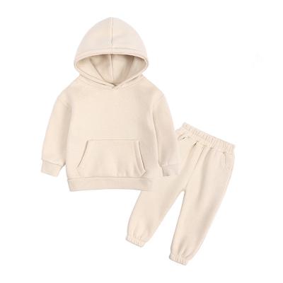 China Wholesale Anti Shrink Clothing Sets Boys Shear Kids Heavy Thick Sweatsuit Sets Print Embroidery Custom Hoodie for sale