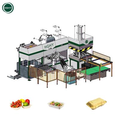 China Full Automatic Factory Offline Robot Pizza Box Making Machine Paper Swapping Salad Bowl Tableware Paper Production Line for sale