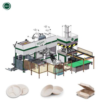 China Factory Hghy Full Auto Tharmacol paper plate making machine take away food box production line paper plate machine for sale