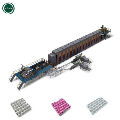 China Optional Automatic Factory Pulp Molding Pressing Production Line Fully Automation Machine Making Tray Egg Storage Container Box Machine for sale