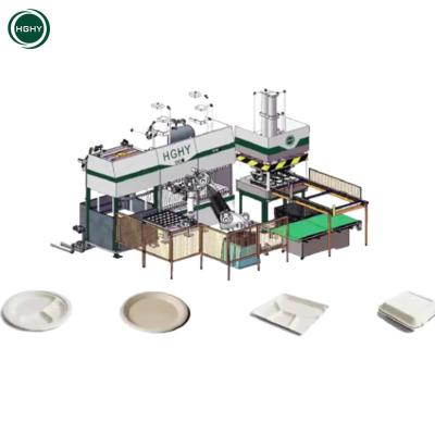 China Pulp Tray Factory Russia Hotest Tableware Molding Production Line / Biodegradable Tableware Machinery for sale