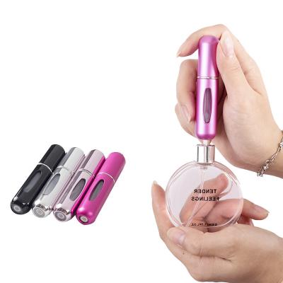 China Eco - Friendly 5ml Aluminum Perfume Spray Bottle Refillable By Bottom Aluminum Bottle for sale