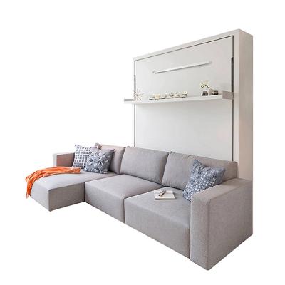 China Space Saving Vertical Modern Transformable Folding Murphy Bed With Sofa China Folding Wall Bed Mechanism for sale