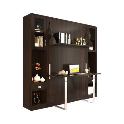 China Modern Folding Wall Bed Vertical Murphy Wall Bed With Linkage Desk for sale