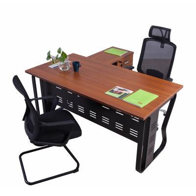 China Convertible Modern Boss Table I Shaped MFC Melamine Wood Executive Manager Desk for sale