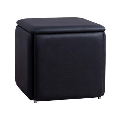 China Foldable Easy To Operate Invisible Chair 5 In 1 Leather Ottoman Stool House Furniture for sale