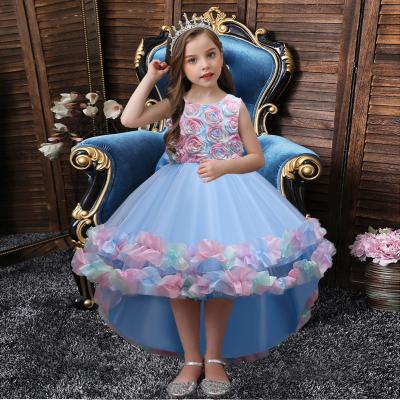 China Sleeveless Princess Dress Puffy Wedding Dress Wedding Dresses Kids Princess Girls Birthday Costume Skirt Washable Kids for sale