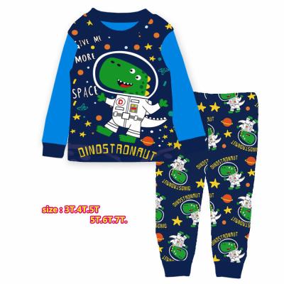 China Breathable Pet Dinosaur Boy Pajamas Pajamas Long Sleeves Child Night Use 2 Pcs Cloth Set Kids Pajamas Sleepwear for sale