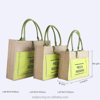 China Eco - Friendly Eco - Friendly Jute Bag Custom Coated Canvas Shopping Bag for sale