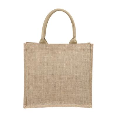 China Eco-friendly Eco Friendly Jute Bag Oem Shopping Burlap Beach Tote Bag Reusable Jute Shopping Bag for sale