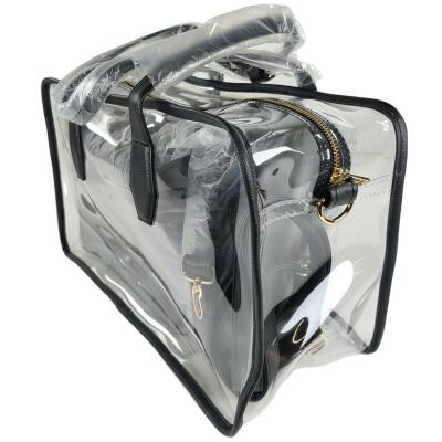 China Durable PVC Promotional Custom Transparent Makeup Bag Clear Zipper Toiletries Organizer Cosmetic Bag PU Cosmetic Bag for sale