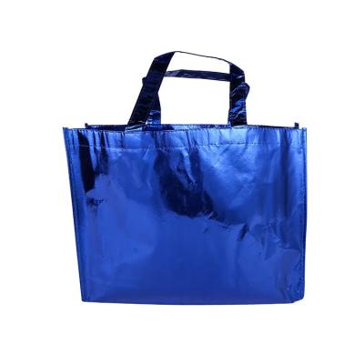 China Custom Printing Gold Metallic Non Woven Reusable Shopping Bag Eco-friendly China Supplier Shopping Bags for sale