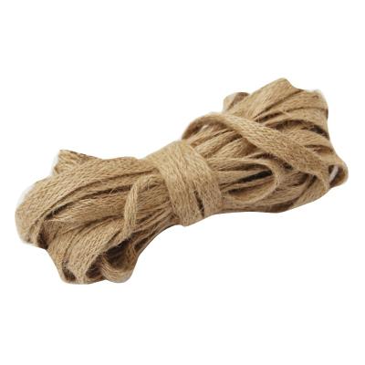 China Eco-friendly Rustic 10mm Natural Hessian Jute Woven Tape Ribbon for sale