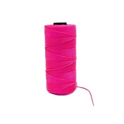 China Baling #18 Braided Fluorescent Pink Nylon Masonry Twine Lines For Gardening 250ft for sale