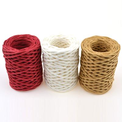 China Star Eco - Friendly Quality 2mm Paper Rope 3 Colors Twine Kraft Paper For Tying 30 Yards for sale