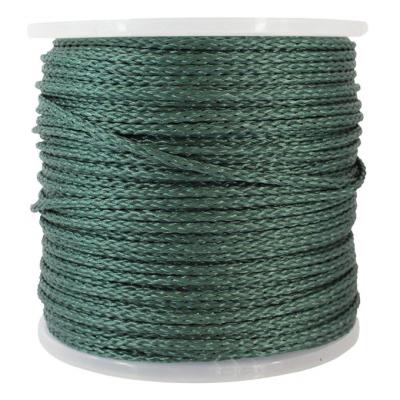 China Chasing 8 Strands 1/4 Inch Dark Green Hollow Braid Polypropylene Rope for sale