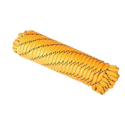 China Packing 1/2 Inch Diamond Braided Utility Rope 100-Foot Yellow for sale