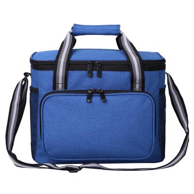 China 4115# 300D Waterproof Blend Polyester Tote Food Insulated Lunch Bag Cooler Bags for sale