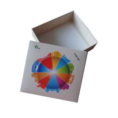 China Recyclable Custom Self Fold 2 Piece Top And Bottom Foldable Logo Printing Paper Packaging Box for sale