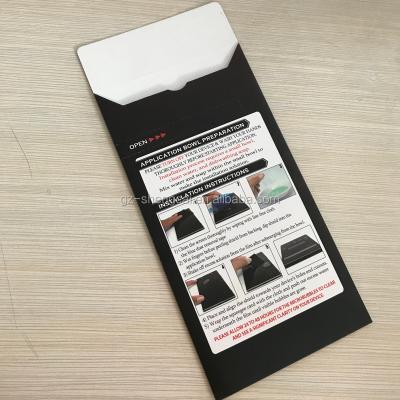 China Recyclable retail packaging for tempered glass screen protector with adhesive tape for sale