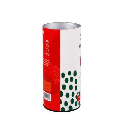 China Recyclable High Quality Aluminum Film Inside Cardboard Paper Metal Lid Tube Packaging Box for sale