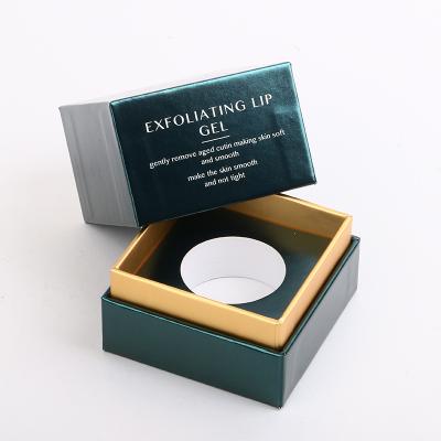 China Recyclable custom logo printing square cardboard 10g lip gel kit eyecream packaging box with EVA insert for sale