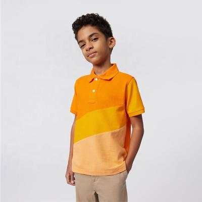 China Custom Made Breathable Kids Apparel Printing Custom Color 100% Cotton Kids Polo T-shirt Boys Cool Pattern Kids Casual Polo Shirt for sale