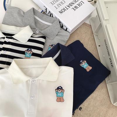 China Wholesale Breathable Korean 100% Embroidery Boys Polo T-shirt Cotton Children Clothing Kids Design Polo Shirt for sale