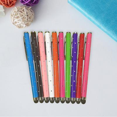 China Handsome Stationery Stylus Promotional Gift Pen Custom Logo Stylus Screen Pen With Diamond for sale